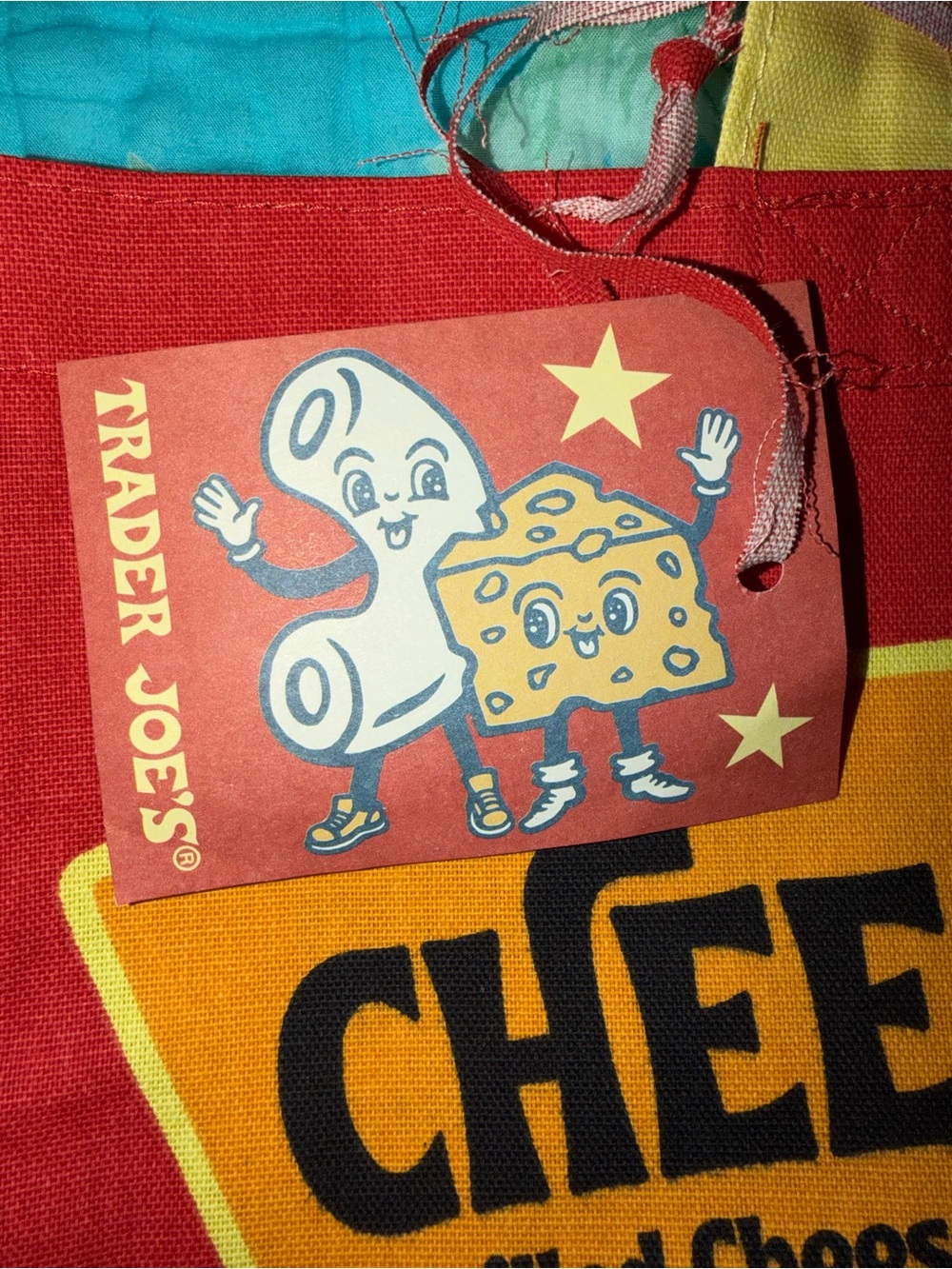 Large NWT Trader Joe’s “Cheese Adventures” Tote Bag - Picture 4 of 5